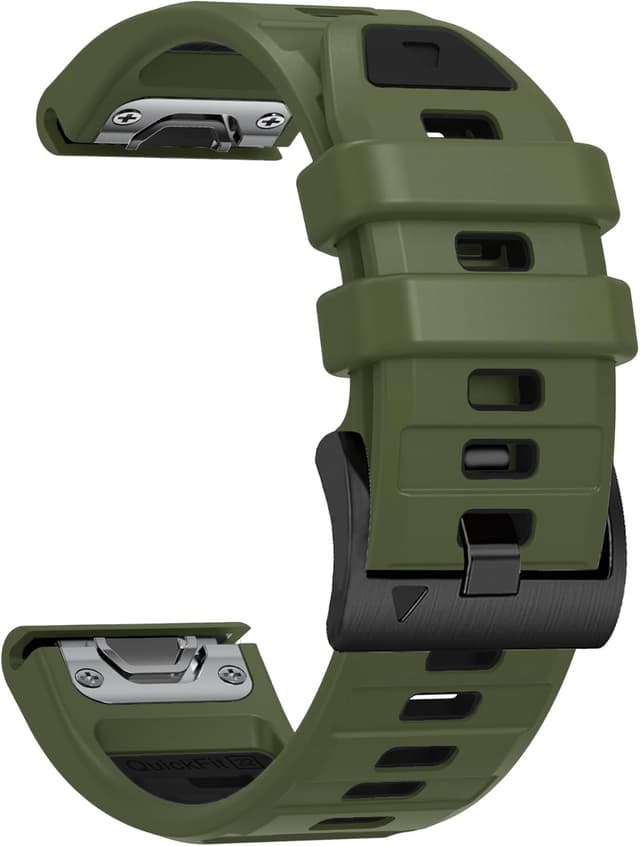 Detalle de BEFIA 26mm Silicone Watch Band for Garmin Fenix 8 (51mm), Epix Pro Gen 2 (51mm) — QuickFit Sport Strap