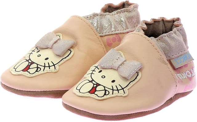 Detalle de Robeez Kittystand chausson d’intérieur en cuir souple pour fille