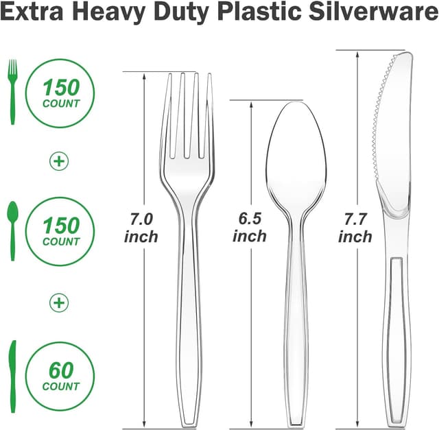 Thumbnail 1 de Dealusy 360 Count Disposable Plastic Cutlery Set 🍴
