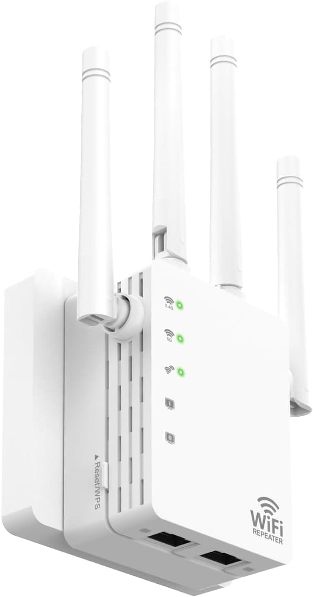Detalle de 1.2Gbps Dual-Band WiFi Extender (EasyMesh Compatible) with Ethernet Port — up to 12,880 sq. ft. coverage