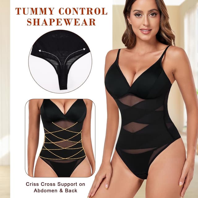 Detalle 2 de Tuopuda Body gainant femme à maintien ventre plat (shaper) avec soutien-gorge intégré