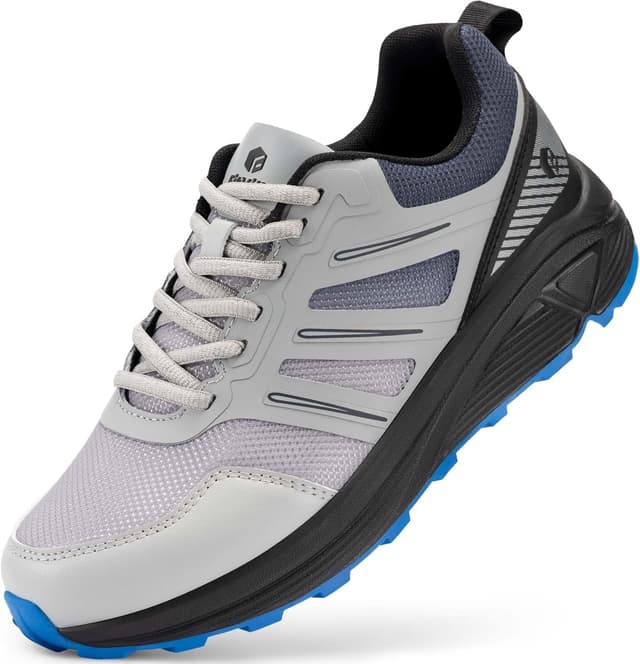 Detalle de FitVille Scarpe Trail Running Uomo con pianta larga (fino a 4E) e suola antiscivolo da trekking e camminata