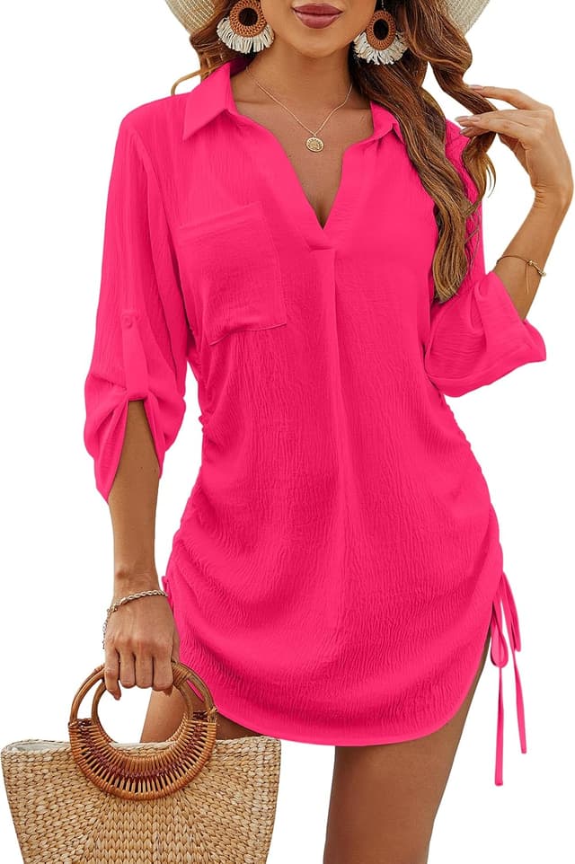 Detalle de Blooming Jelly Beach Dress Coverup Drawstring