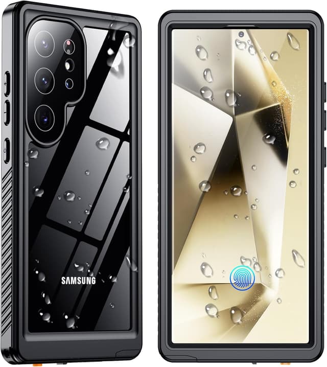 Detalle de SPIDERCASE Upgraded Waterproof Case for Samsung Galaxy S24 Ultra (IP68) with Built-In Screen & Camera Lens Protection