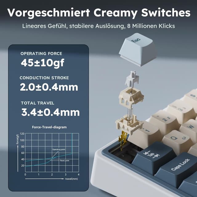 Thumbnail 4 de RK ROYAL KLUDGE R65 mechanische Tastatur 60% QWERTZ ⌨