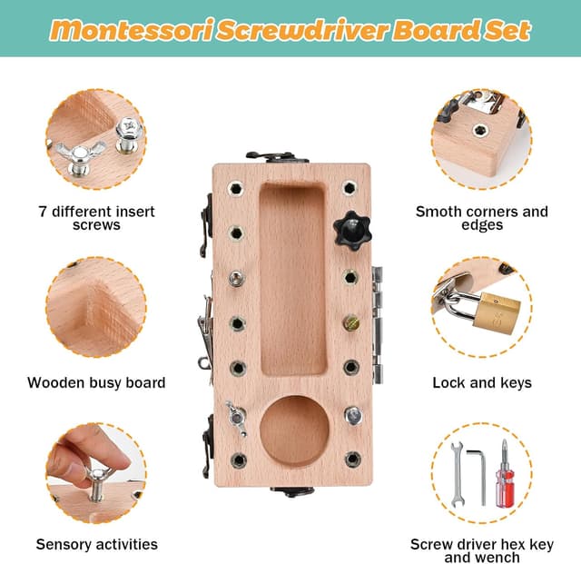 Thumbnail 2 de Wooderma Montessori Wooden Kids Tool Set 14pc