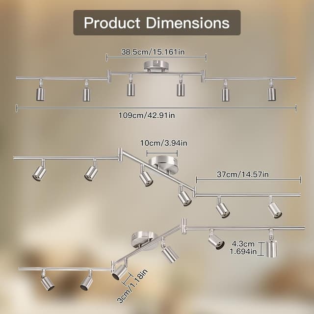 Thumbnail 4 de Ketom Deckenstrahler LED 6 Flammig Silber