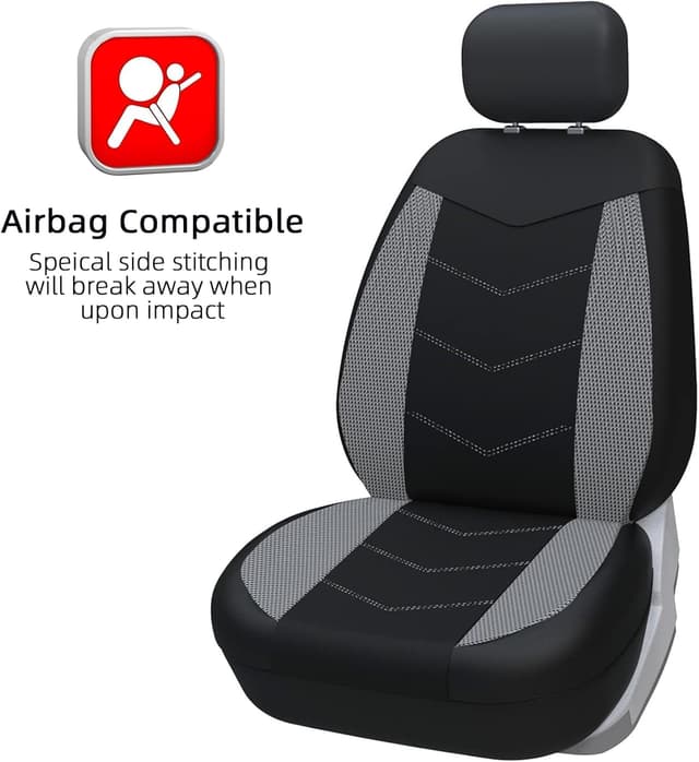 Thumbnail 4 de TOYOUN Fundas Asientos Coche Universal Delanteros Gris