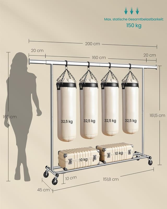 Thumbnail 6 de SONGMICS HSR175E01 Kleiderständer 150 kg