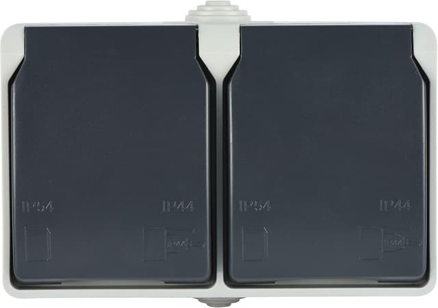Detalle 2 de Presa doppia Electraline 2, IP44 16 A