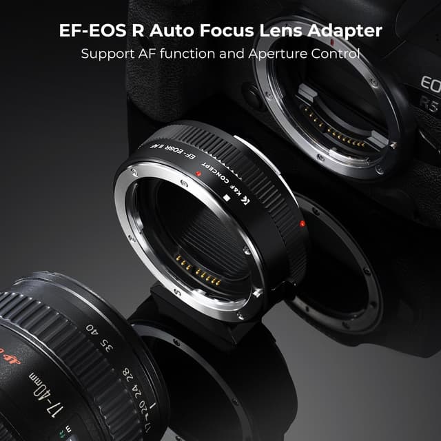 Detalle de K&F CONCEPT EF to EOS R Adapter with Auto Focus & Aperture Control (Removable Tripod Mount)