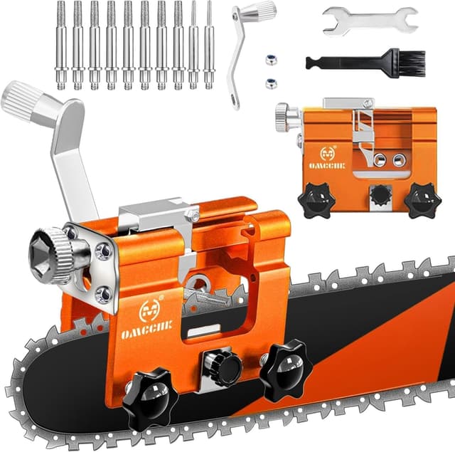 Detalle de Chainsaw sharpening jig kit 10 steels