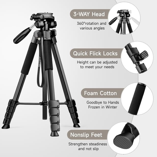 Detalle de JOILCAN Kamera Stativ 173 cm für Smartphones