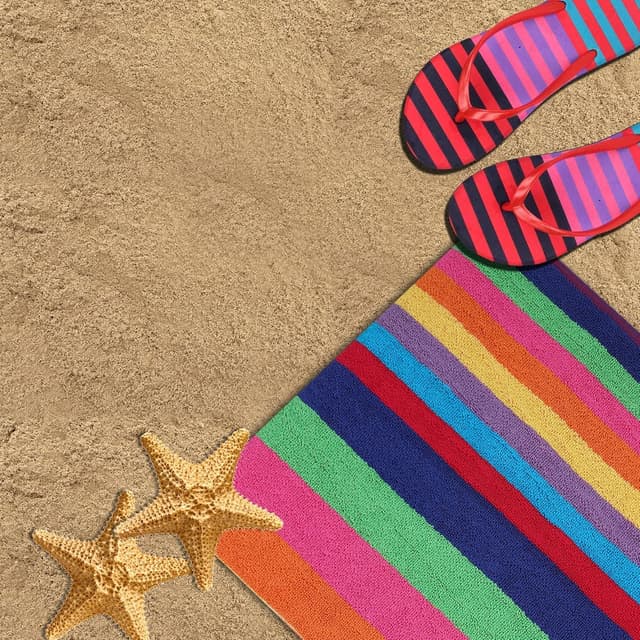 Detalle 2 de SweetNeedle cabana beach towel 2 pack 76 x 152cm