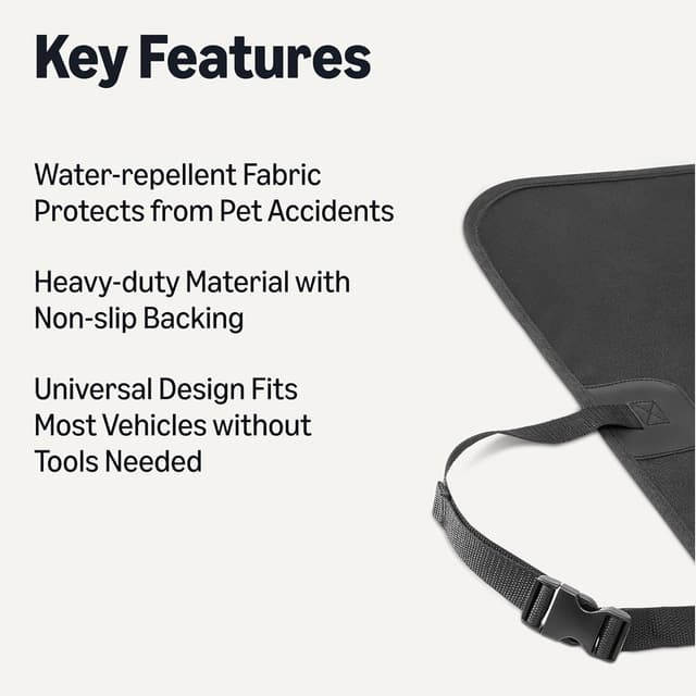 Detalle 2 de Amazon Basics Dog Car Seat Cover 600D