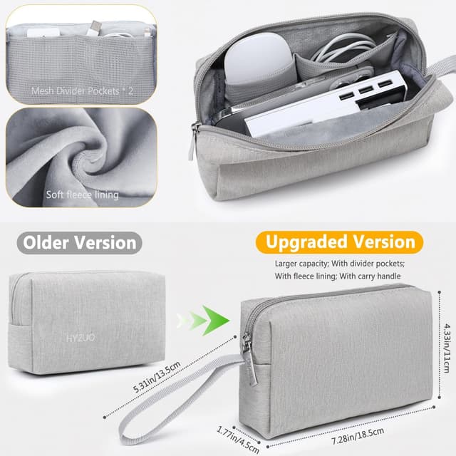 Thumbnail 4 de HYZUO Custodia Borsa per portatile 13" in grigio chiaro, protezione 360° e organizer accessori