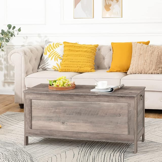 Thumbnail 6 de HOOBRO Cassapanca EBG100CW01 da 100 cm: panca portaoggetti con coperchio sollevabile e poggiapiedi