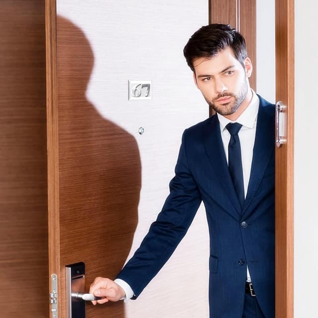 Detalle de Sinxioer Edelstahl-Hausnummer selbstklebend, Höhe 5 cm – Straßennummernschild im Arial-Design (Ziffer 9)