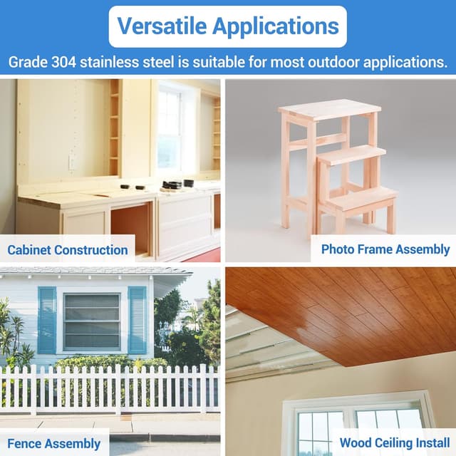 Detalle de meite 18 Gauge Stainless Steel Brad Nails (18G/32 mm) – 304 Stainless 2,000-Pack