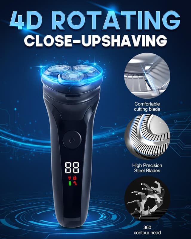 Detalle de Rantizon Men’s Electric Shaver, IPX5