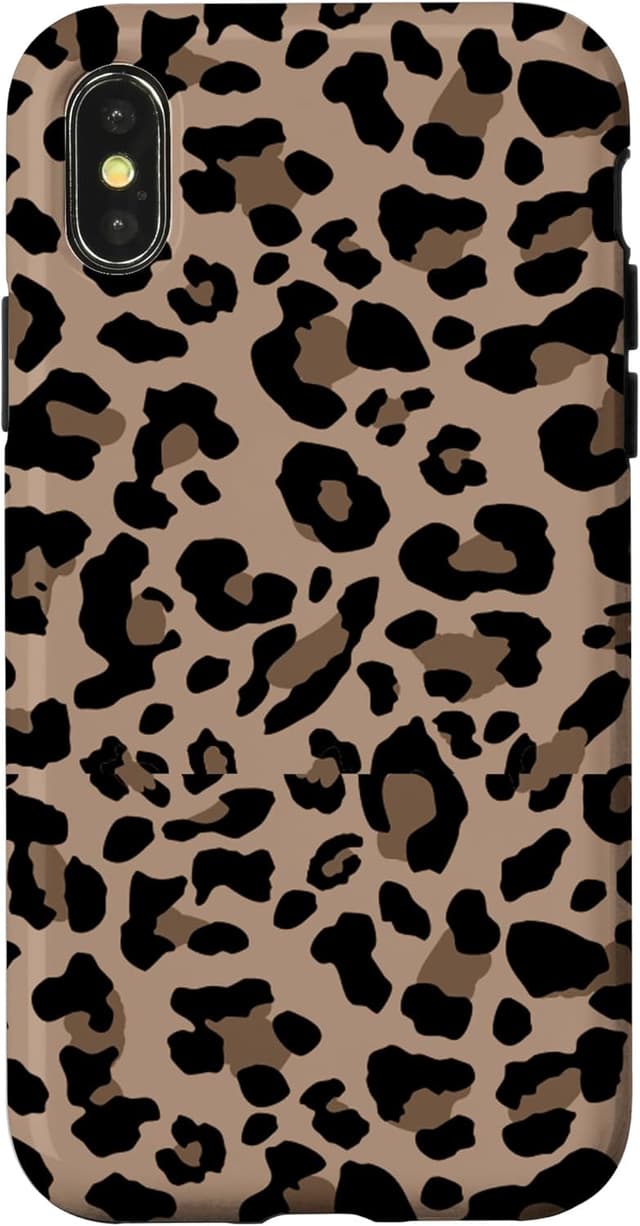 Detalle de Coque iPhone X/XS imprimé léopard 2 pièces