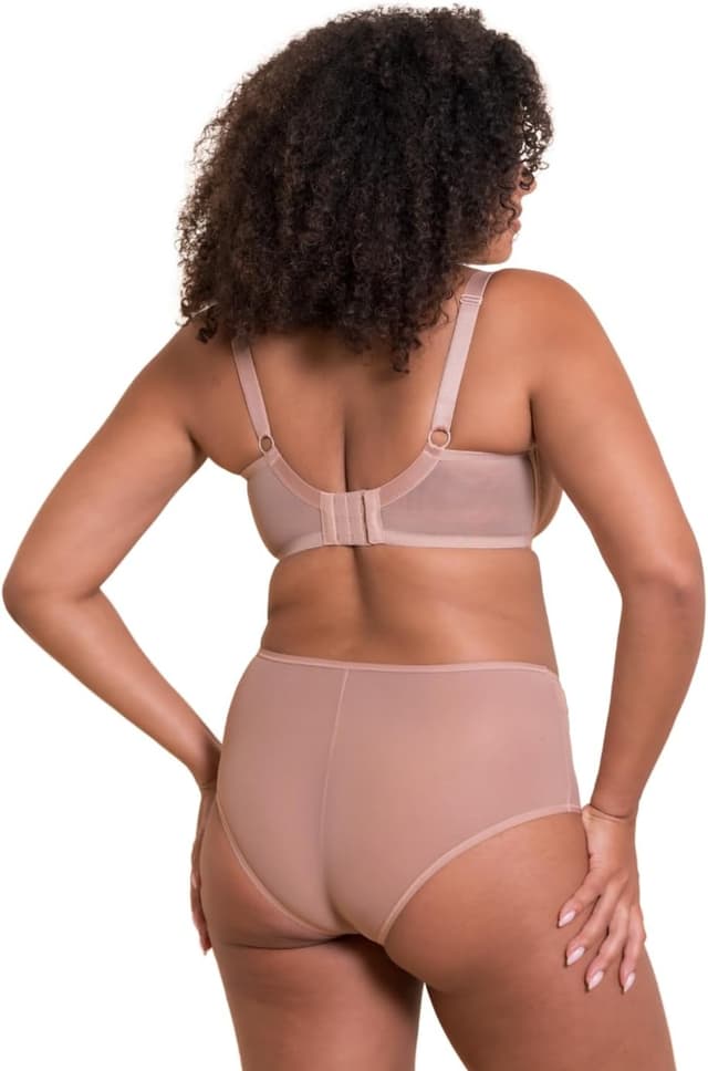 Detalle de Curvy Kate Victory balcony side support bra (underwired) – black, cup size D–J