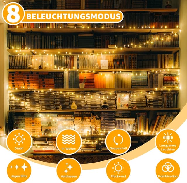 Thumbnail 5 de Ollny Lichterkette außen 20m 200 LEDs