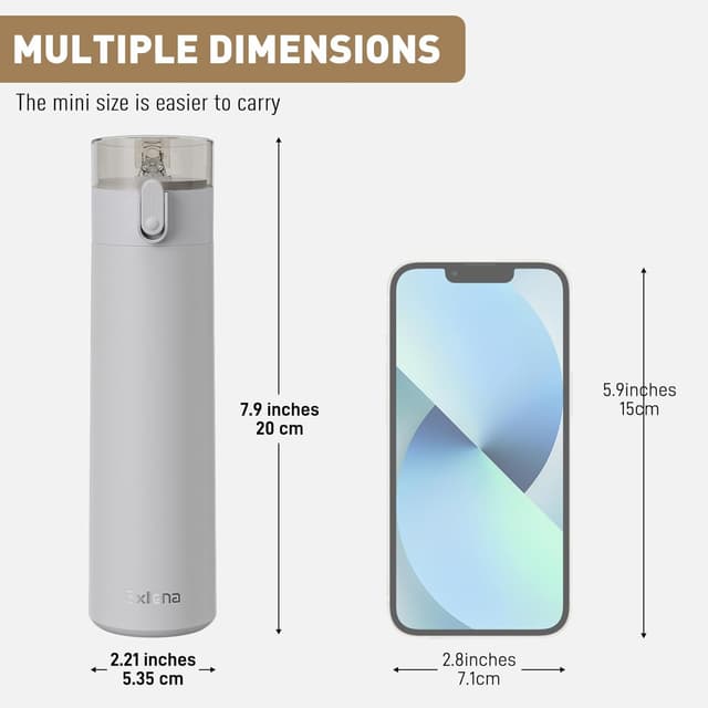 Detalle 2 de Exllena 270ml water bottle with straw