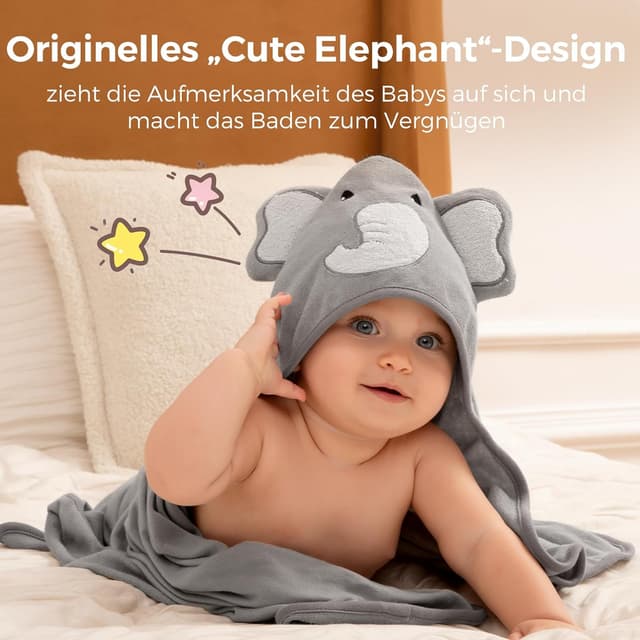 Detalle 2 de momcozy Baby Badetuch Set 76x76 cm