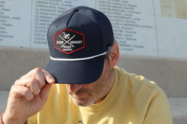 Detalle de Surf Monkey casquette de baseball réglable avec corde recyclée (snapback) Homme/Femme