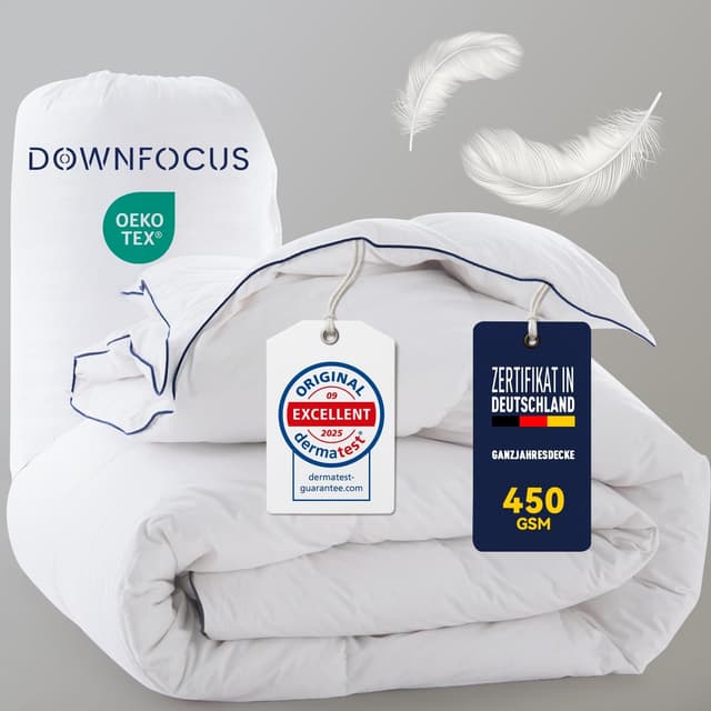Detalle de DOWNFOCUS Daunendecke 135x200 Ganzjahresdecke