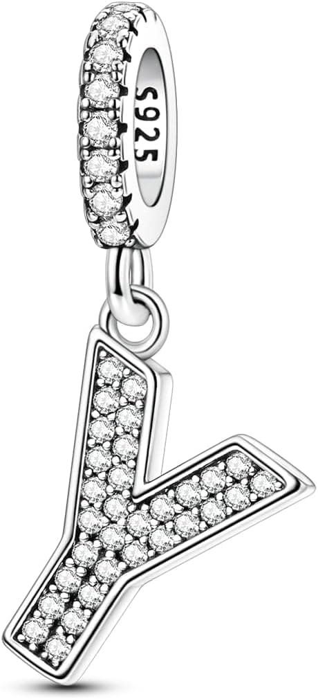 Thumbnail 6 de QIKAOLA ciondolo charms in argento Sterling 925 lettera (A–Z) per bracciali e collane stile Pandora