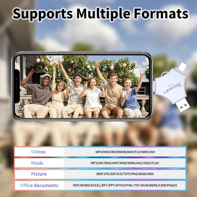 Detalle 2 de iPhone USB Flash Drive 256GB, MFi 3-in-1