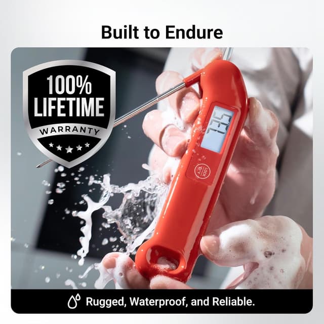 Detalle 2 de Professional Digital Meat Thermometer (NIST Certified ±0.5°F Accuracy) — Instant Read, Waterproof