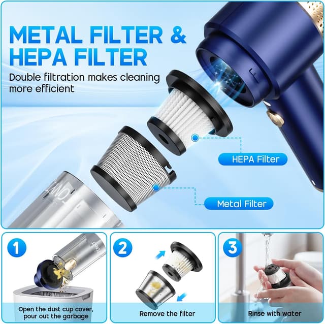 Thumbnail 4 de JONYJ Handheld Car Vacuum 16000PA