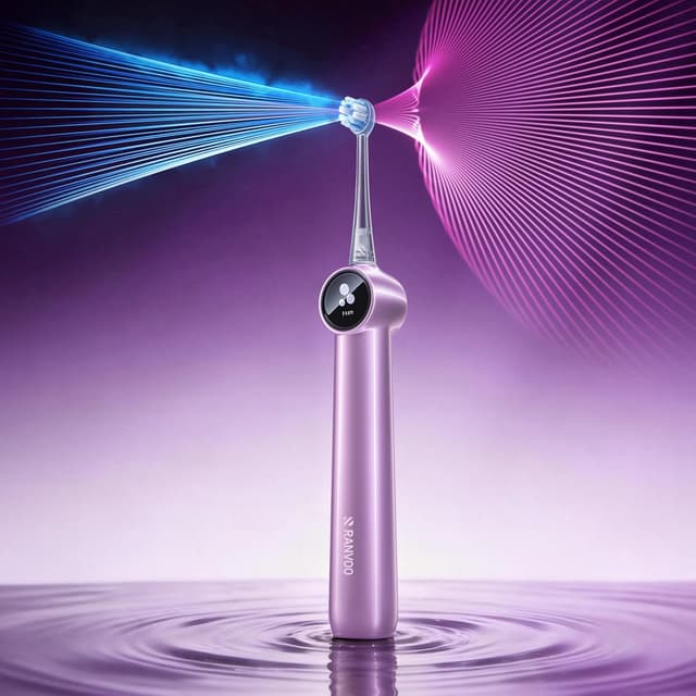 Detalle de RANVOO AirBlast Sonic Toothbrush