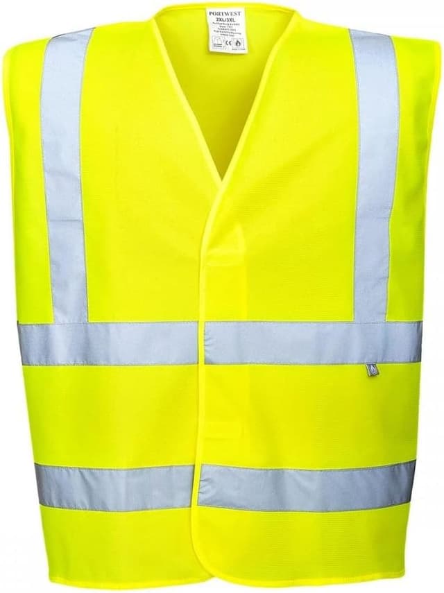 Detalle de Portwest FR71YERXX/3X Gilet HV antistatique et résistant aux flammes Jaune 🦺