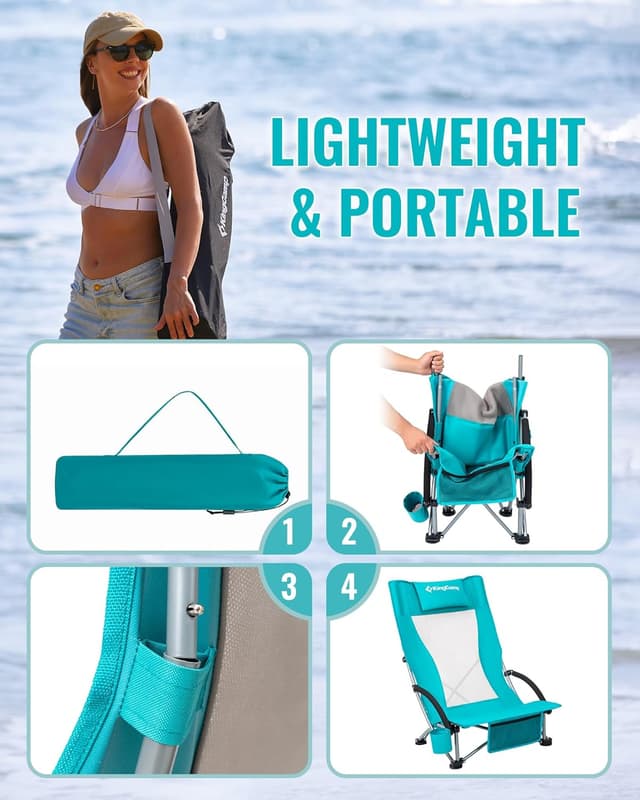 Thumbnail 6 de KingCamp Low Beach Chair 300 lbs