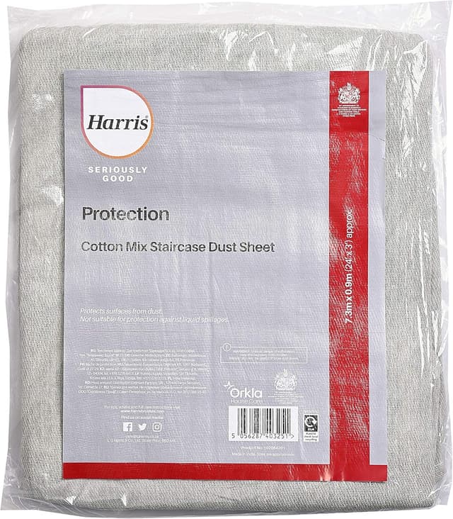 Detalle 2 de Harris Seriously Good Cotton Rich Dust Sheet Floor Protection (12ft x 9ft)