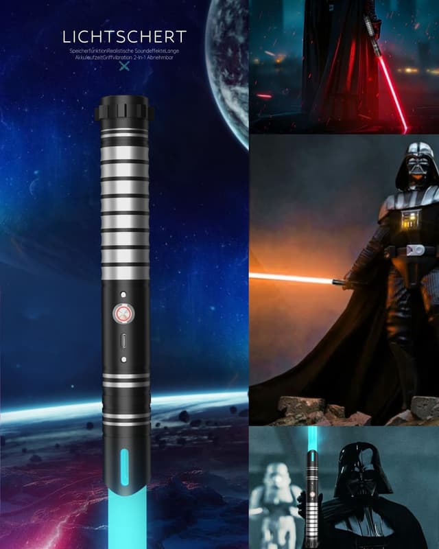 Detalle 2 de Lichtschwerter 2er Set 79 cm