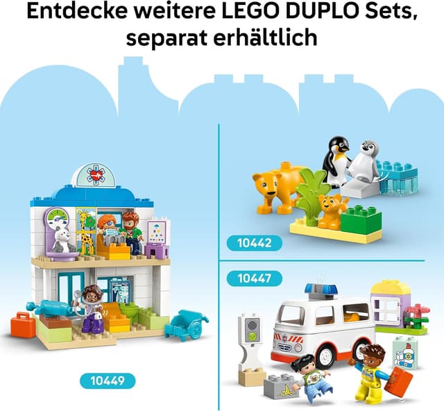 Thumbnail 6 de LEGO DUPLO Town Wildtier-Familien 3-in-1 (Set 10446) – Lernspielzeug ab 2 Jahren mit Schildkröte, Tiger, Elefant, Hirsch & Panda