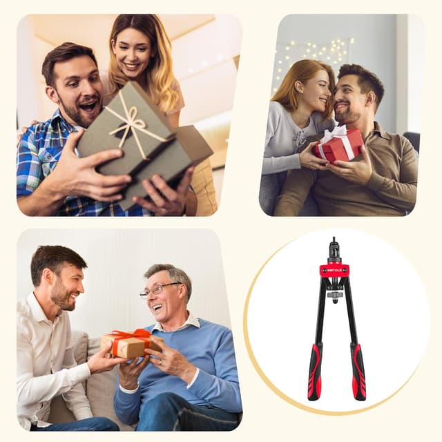 Detalle de WETOLS Rivet Nut Tool Kit (14-Inch) with 7 Metric & SAE Mandrels, 70-Piece Rivnut Assortment