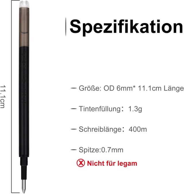 Thumbnail 5 de LVZONGXIN Ersatzminen 0,7 mm für FriXion 🖊