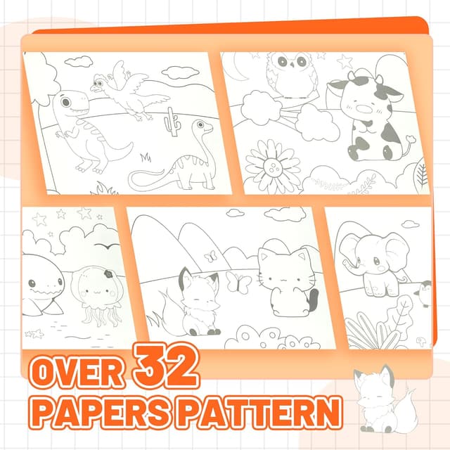 Detalle de YPLUS Watercolour Paint Set – Mess-free magic painting books for kids aged 2+