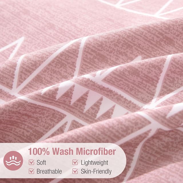 Detalle 2 de Lekesky Pink duvet cover set 230x220cm