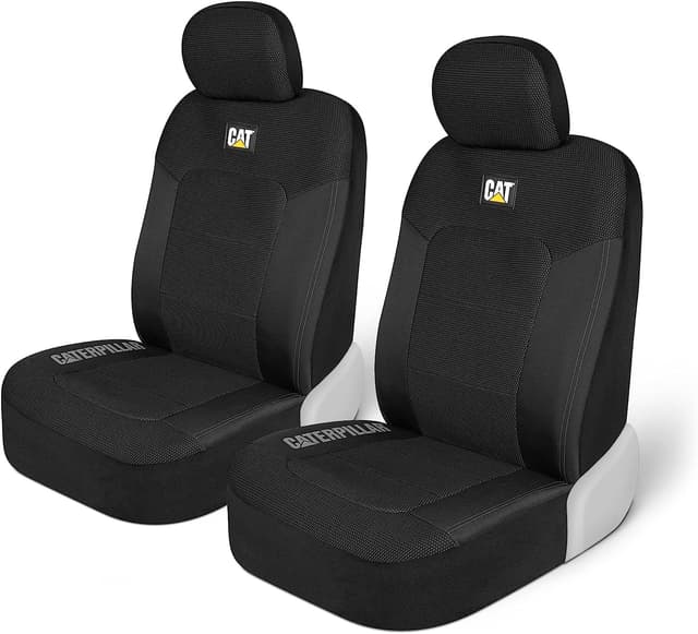 Detalle de Cat MeshFlex Universal Front Seat Covers (Set of 2) with Breathable Mesh Back – Black