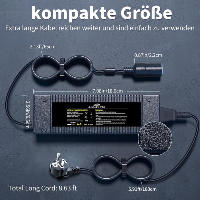 Detalle 2 de AUCARAUTO Spannungswandler 230V auf 12V