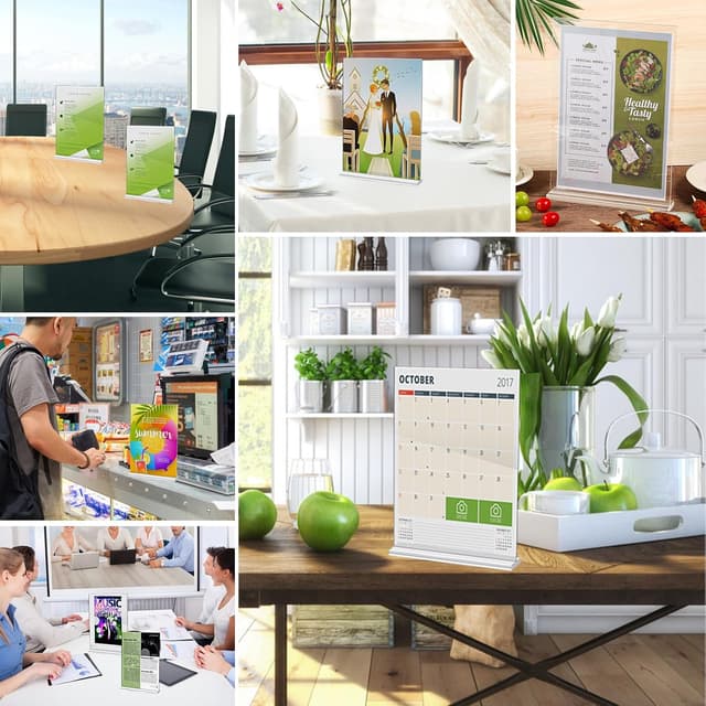 Thumbnail 6 de Yoosso 2er Set Tischaufsteller A4 aus Acryl (21 x 29,7 cm) für Preisschilder, Menüs & Prospekte