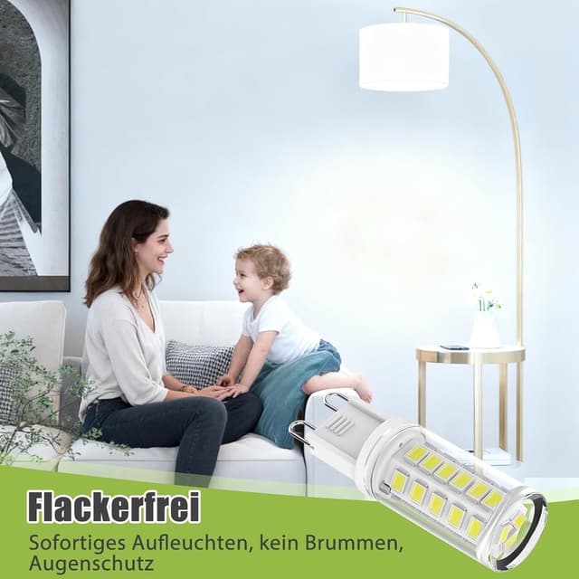 Detalle de CQTLED G9 LED-Lampe kaltweiß 6000K, 3W (520 lm) – 6er-Pack, nicht dimmbar