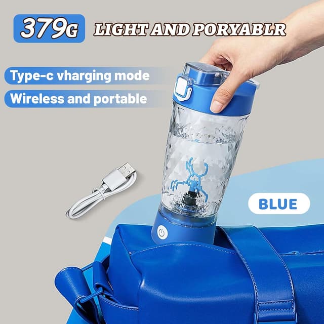 Detalle 2 de flintronic Protein Shake Bottle 650ml 🥤